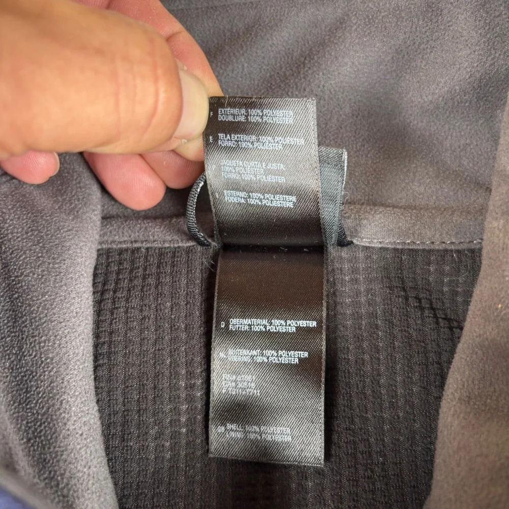 The North Face WindWall Fleece Jacket Mens Med Blue Grey Full Zip Wind Resistant